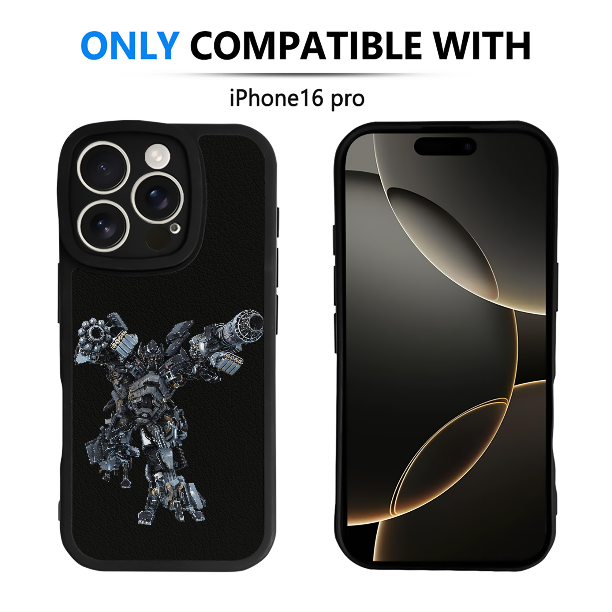 （画像用） Transformers トランスフォーマー 【iPhone 16シリーズ対応】シリコンスマホケース（レザー調） 材質：シリコン